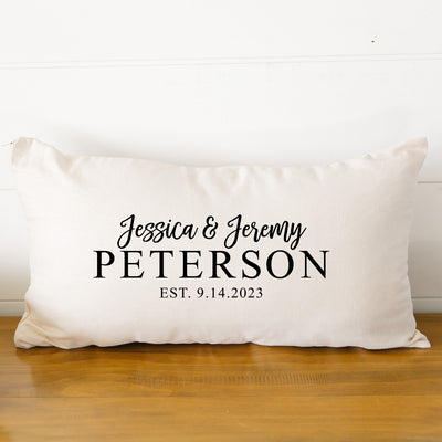 Personalized Lumbar Throw Pillow Covers - Farmhouse Style