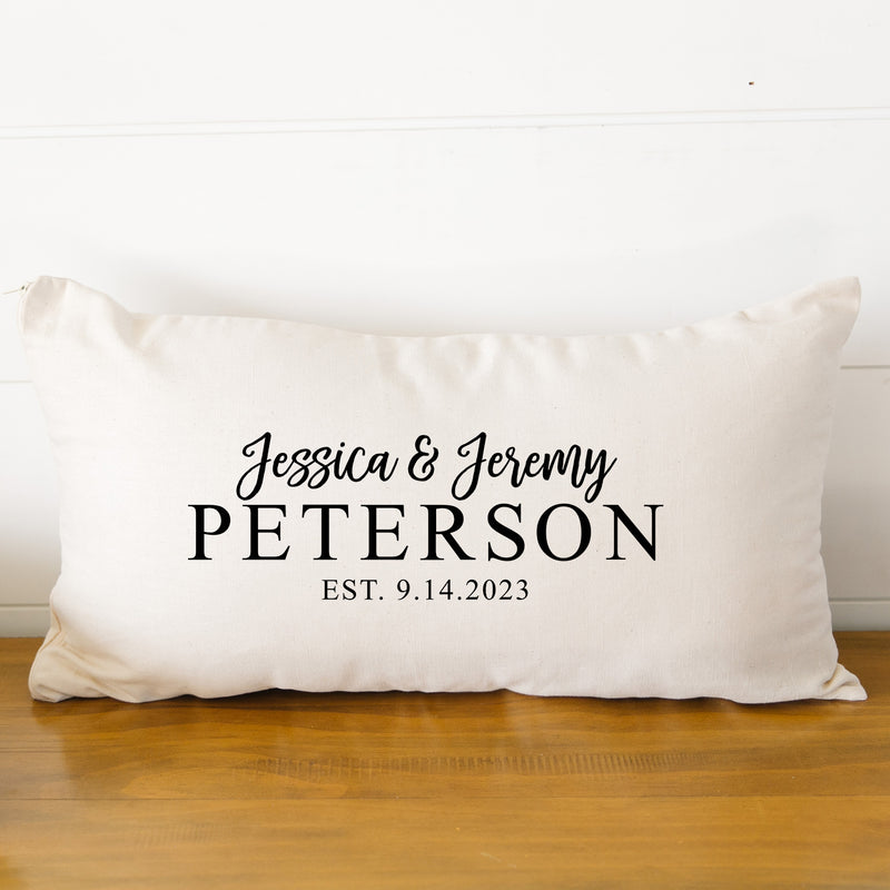 Personalized Lumbar Throw Pillow Covers - Farmhouse Style