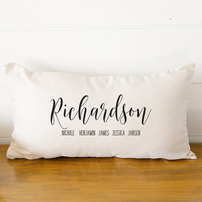 Personalized Lumbar Throw Pillow Covers - Farmhouse Style