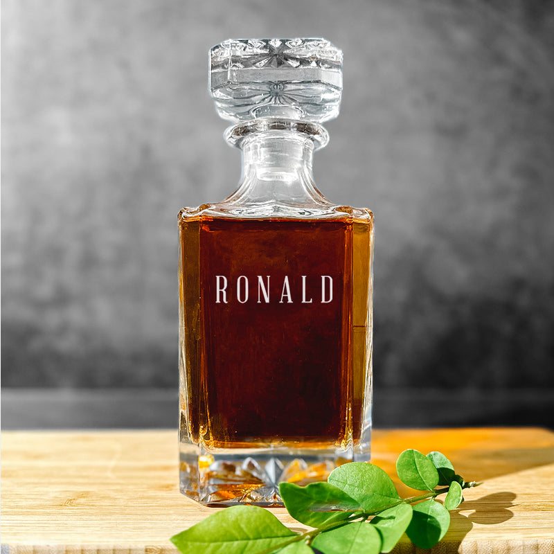 Personalized Square Decanter - Modern