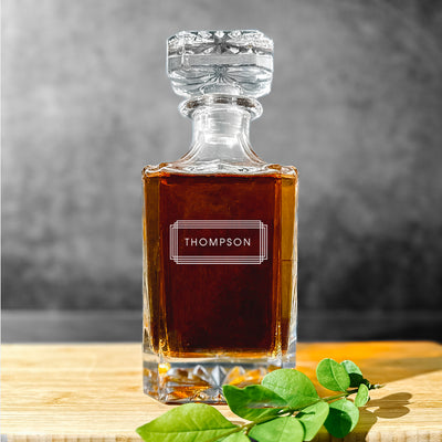 Personalized Square Decanter - Modern