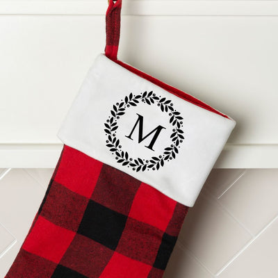 Personalized Plaid Stockings - Monogram