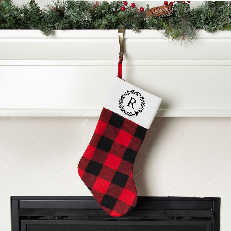 Personalized Plaid Stockings - Monogram