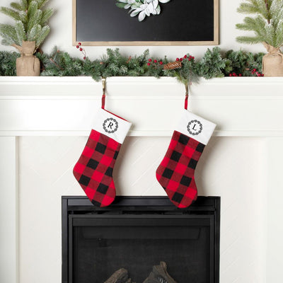 Personalized Plaid Stockings - Monogram