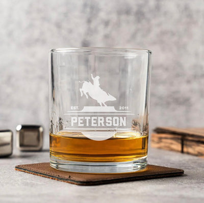 Custom Lowball Whiskey Glasses - Western Designs