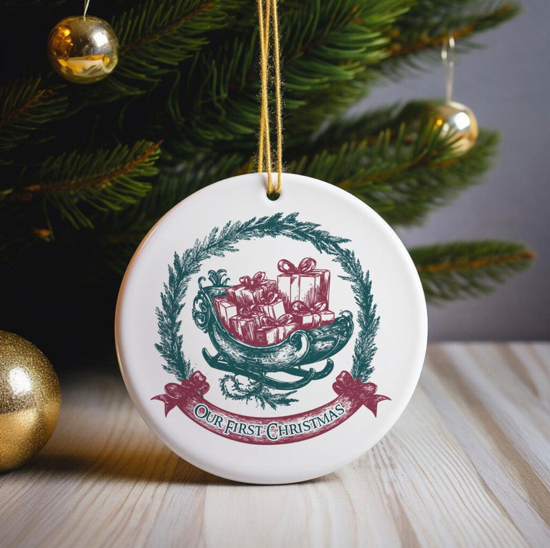Personalized Vintage Christmas Ornament