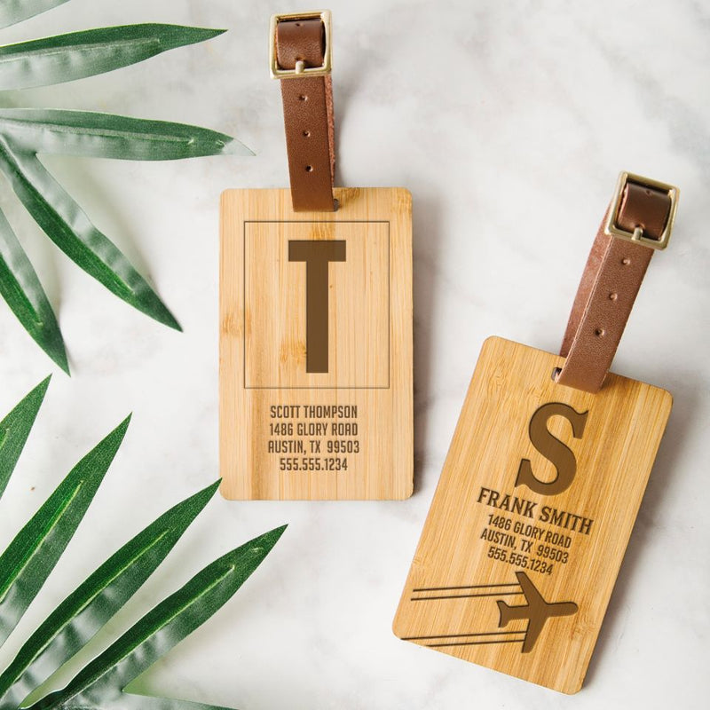 Personalized Wooden Luggage Tags