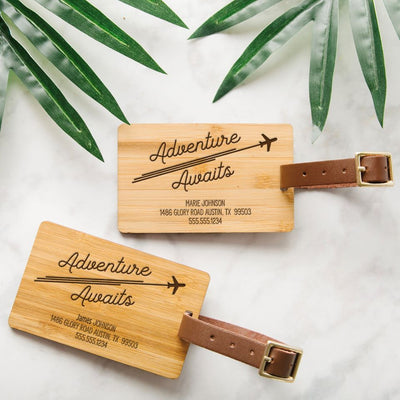 Personalized Wooden Luggage Tags