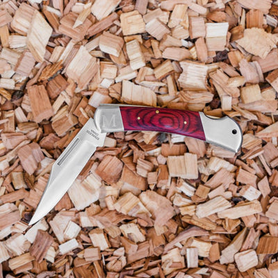 Personalized Yukon Wood Handle Pocket Knife