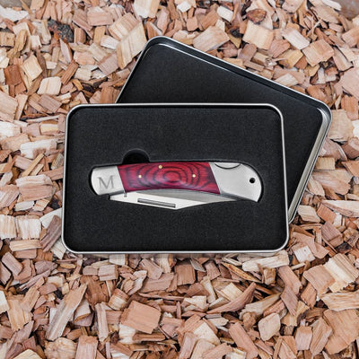 Personalized Yukon Wood Handle Pocket Knife