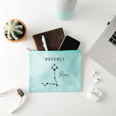 Personalized Zippered Bag - Zodiac Designs
