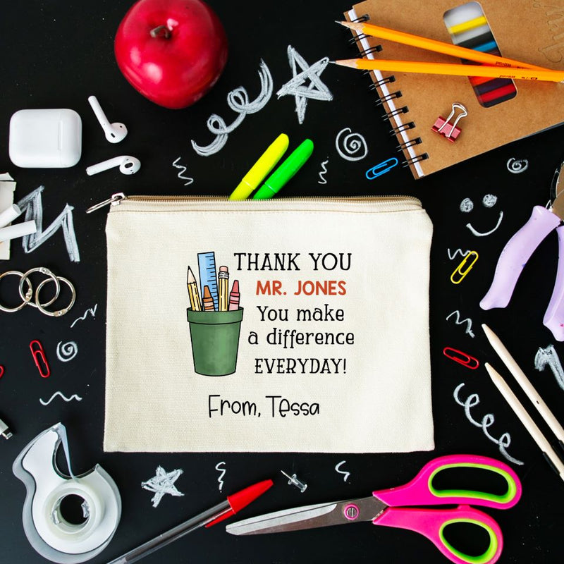Personalized Teacher Pencil Bag