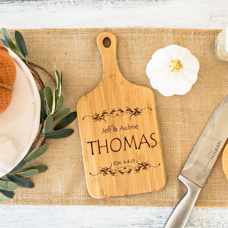 Personalized Handled Bamboo Serving Boards - Exclusive Offer!
