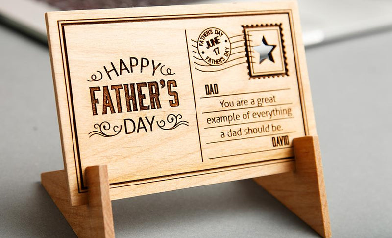 Father’s Day Personalized Wooden Postcards