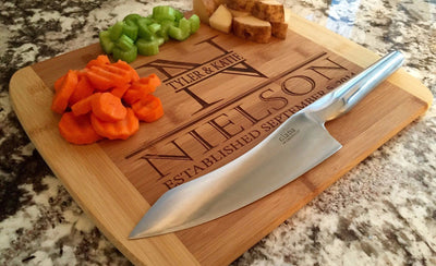 Personalized Bamboo Cutting Board 11x14 (Rounded Edge) – 12 Designs