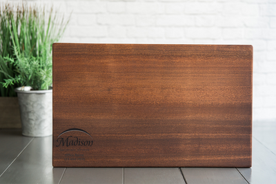 Madison - Personalized Beautiful Large Mahogany Cutting Board