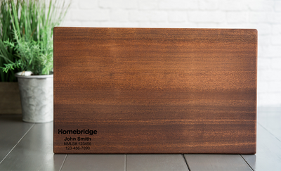 Homebridge - Personalized Beautiful Large 11x17 Mahogany Boards