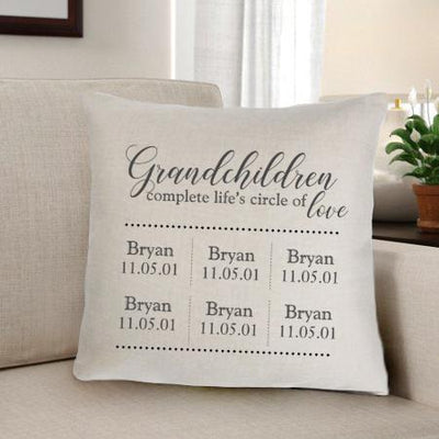 Personalized Grandparents Throw Pillow With Insert