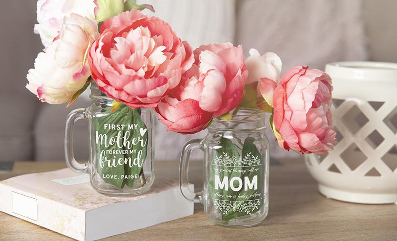 Personalized Mason Jar Vases for Mom