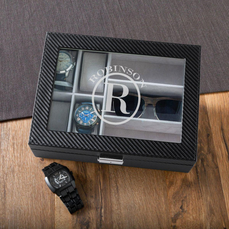 Personalized Watch Box & Sunglasses Box - Combo - Monogram