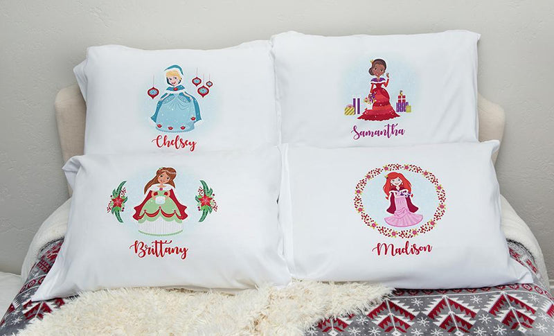 Personalized Christmas Princess Pillowcases