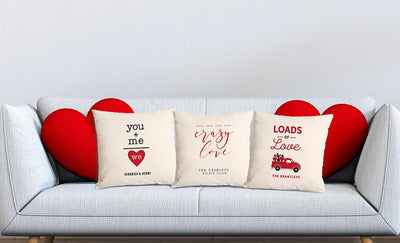 Personalized Loads of Love Throw Pillow Covers