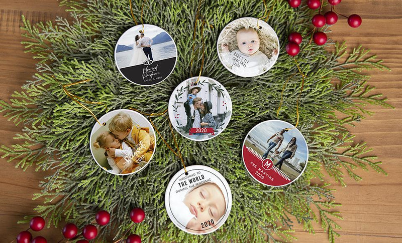 Personalized Photo Ceramic Christmas Ornaments