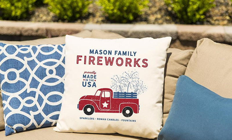 Personalized Patriotic Throw Pillow Covers