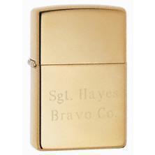 Personalized Armor™ High Polish Brass Zippo Lighter - - Zippo