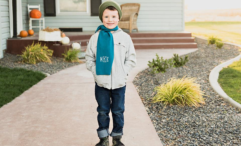 Personalized Children’s Monogrammed Knit Scarves