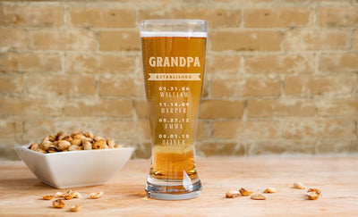 Personalized Grand Pilsner Glass for Dad