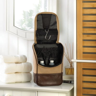 Personalized Hanging Canvas Toiletry Bag