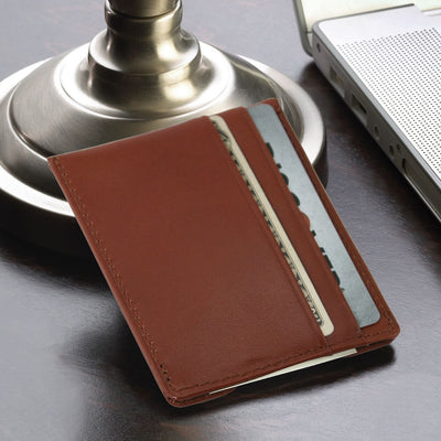 Personalized Monogram Brown Leather Wallets and Money Clip
