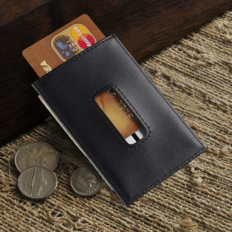 Personalized Wallet Money Clip - Leather Credit Card Holder