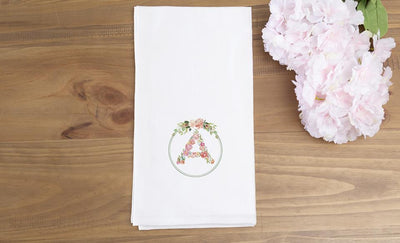 Personalized Floral Tea Towels for Mom