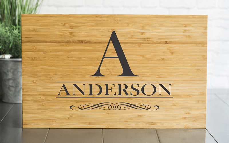 Personalized Bamboo Cutting Board 11x17