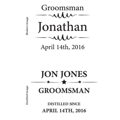Groomsmen Black Matte Flask - - JDS