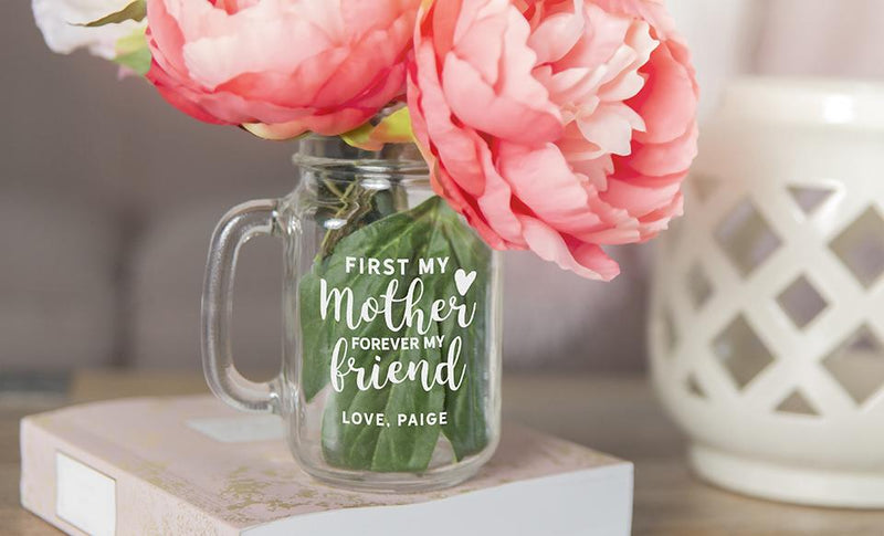 Personalized Mason Jar Vases for Mom