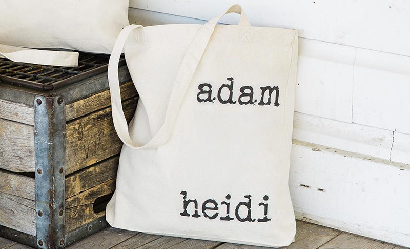 Personalized Family Names Tote Bags - Vintage