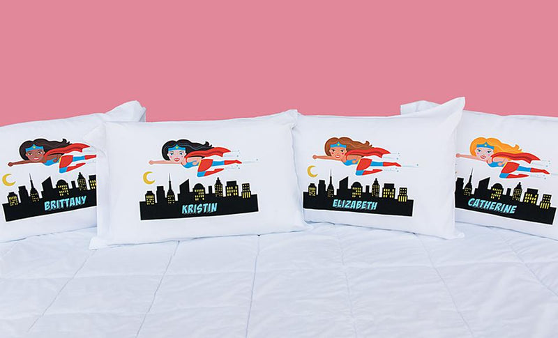 Personalized Girl Superhero Pillowcases
