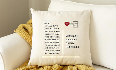 Personalized Miss You Throw Pillow Covers