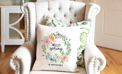 Personalized Spring Throw Pillow Covers