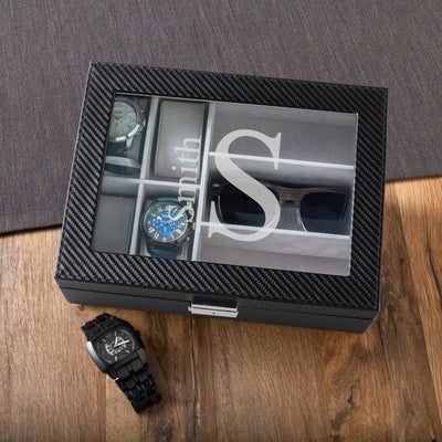 Personalized Watch Box & Sunglasses Box - Combo - Monogram