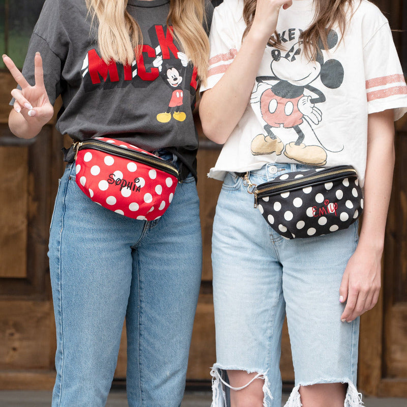 Personalized Polka Dot Fanny Packs