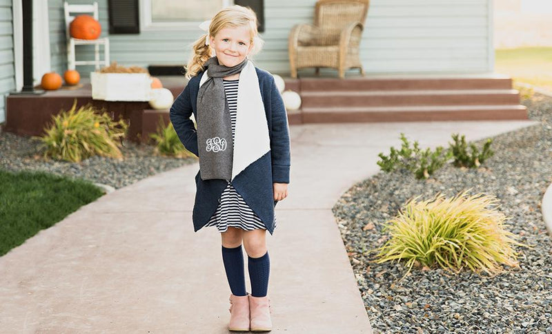 Personalized Children’s Monogrammed Knit Scarves