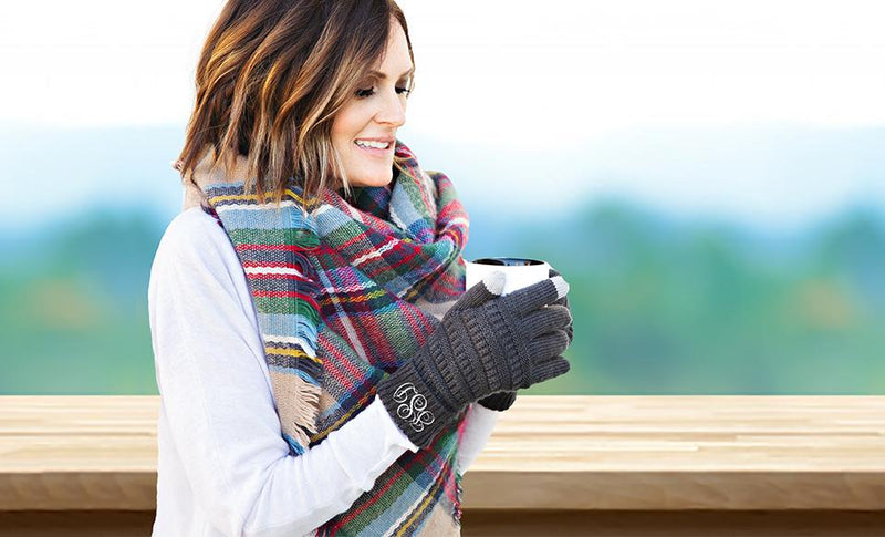 Personalized Monogrammed Knit Gloves