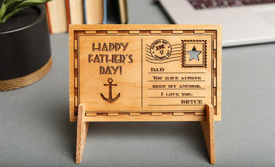 Father’s Day Personalized Wooden Postcards