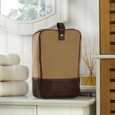 Personalized Hanging Canvas Toiletry Bag