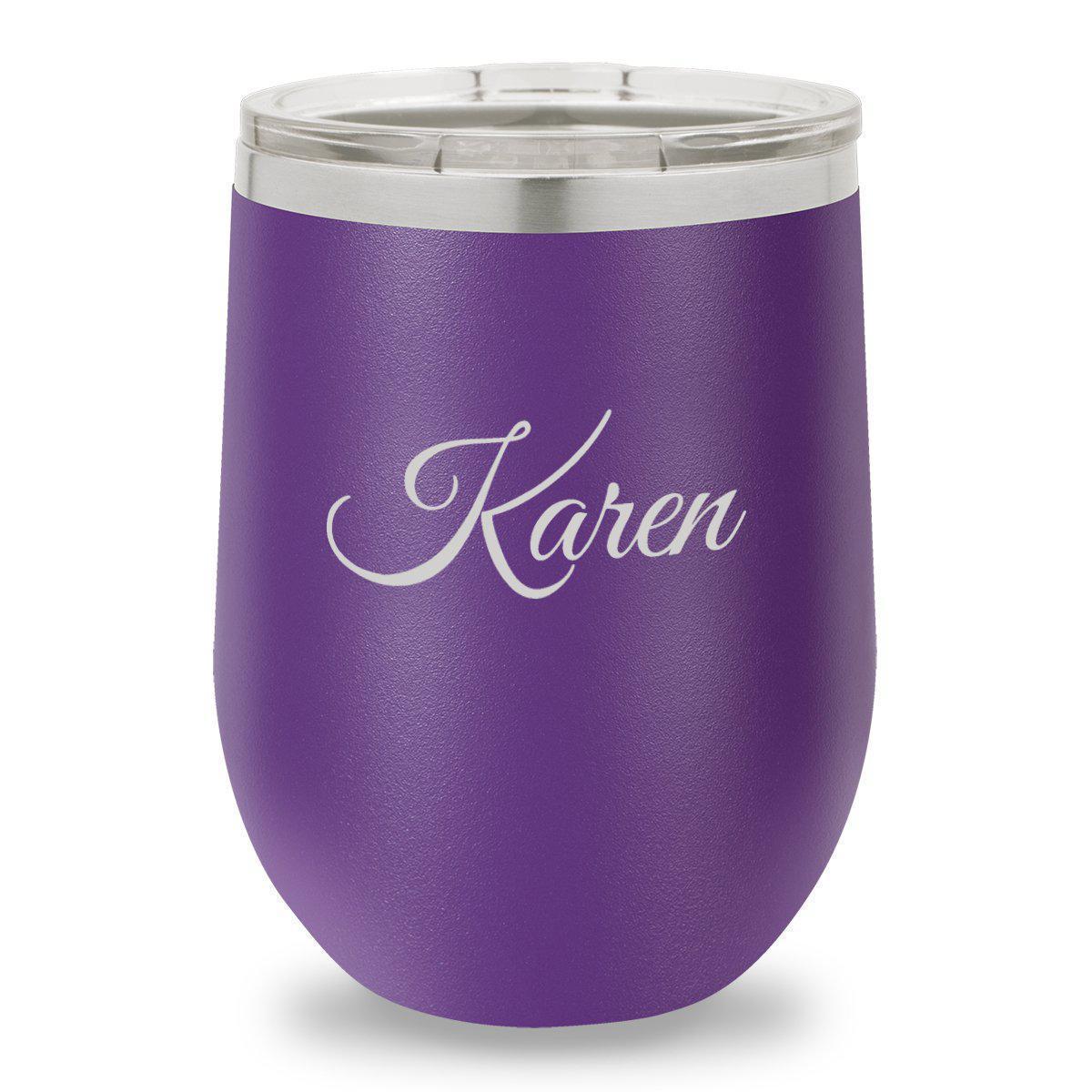 Oakhill Personalized Insulated Wine Tumblers with Lid - Black