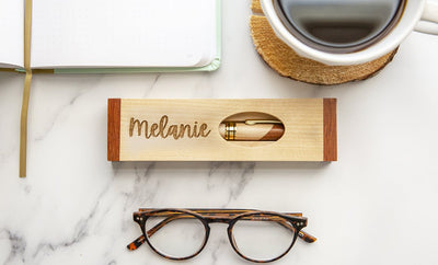 Personalized Wooden Pen Set – Cut-out Top